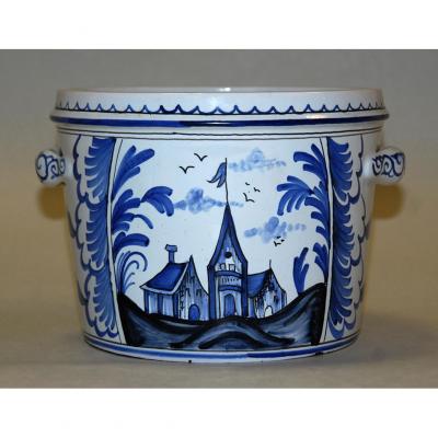 Bucket To Rafraichir, Rafraichissoir En Faience.