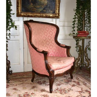 Large  Bergère De Style Louis XV 
