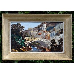 Luceram, Village Of Provence By Louis Jacques Vigon Says: Le Vigon, Landscape Alpes Maritimes.