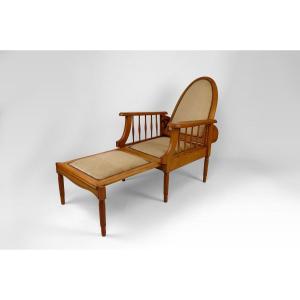 Morris Armchair / Lounge Chair In Beech, Art Deco, France, Circa 1925