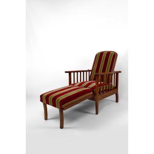 Morris Armchair / Chaise Longue, Arts & Crafts, United Kingdom, Circa 1900