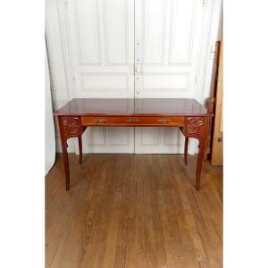 Art Nouveau / Jugendstil Desk, Carved Mahogany, Germany, Circa 1910