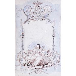 Chéret Original Drawing Rimmel's Book Of Perfumes