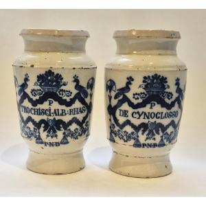 Two Medicine Jars, Antwerp, 18th Century