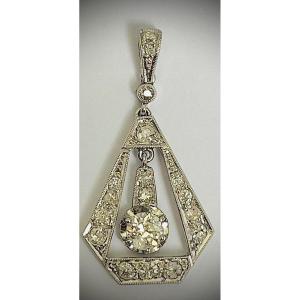 Art-deco Diamond Pendant