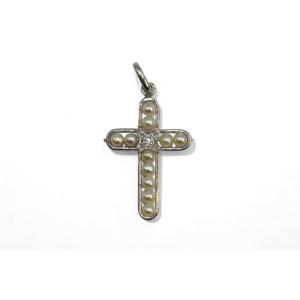 Art-deco Cross Pendant