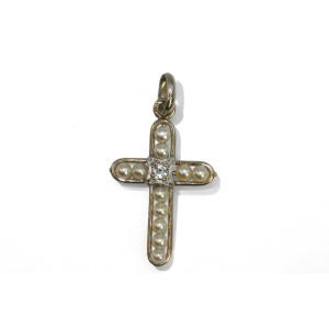 Art-deco Cross Pendant