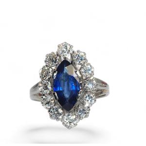 Sapphire And Diamond Ring