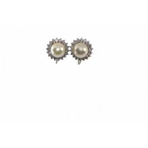 Pearl And Diamond Earring Clips