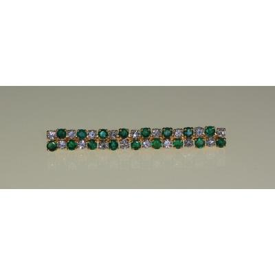 Barette Emeralds And Diamonds