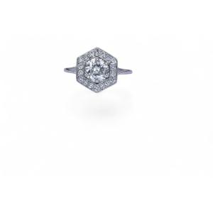 Art Deco Platinum And Diamond Ring