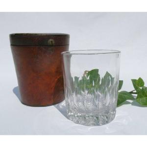 Nineteenth Goblet / Glass In Its Leather Case, Charles X Period, Box
