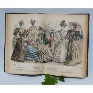 Journal Des Demoiselles Hardcover Book Of Colorized Fashion Engravings Belle Epoque Nineteenth 1894