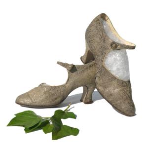 Pair Of Salomés, Women's Evening Shoes 1920, Art Deco Fashion, Charleston, Roaring Twenties