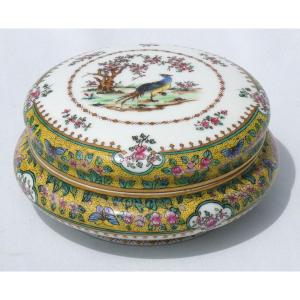 Large Bonbonniere Porcelain Jewelry Box From Samson China Style 19th India Company