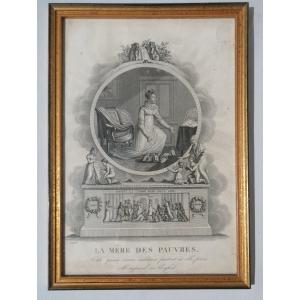 Engraving Charles X Period, Duchess Of Angouleme 19th Century, Madame Royale Daughter Of Louis XVI