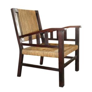 Cordé Long Chair Armchair By Francis Jourdain, Art Deco Style 1925, Design Armchair