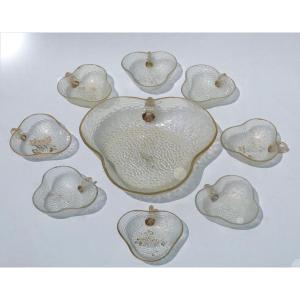 Ice Cream Service / Punch / Cream, Frosted Crystal, 19th Century, Saint Louis, Strawberries 