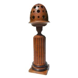 18th Century Flower Girl, Carved Wood, Secret Column, Seditious Model, Bouquet Holder 1780