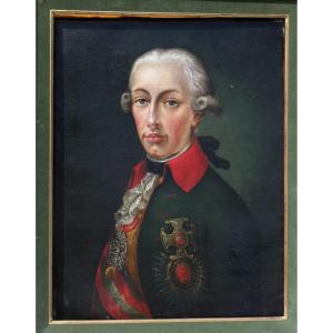 Portrait Of King Joseph Ii, Emperor Of Austria, Habsburg, Oil On Canvas, Marie Antoinette