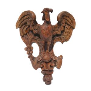 Wooden Sculpture, Apothecary Eagle, 18th Century Woodwork, Pharmacy