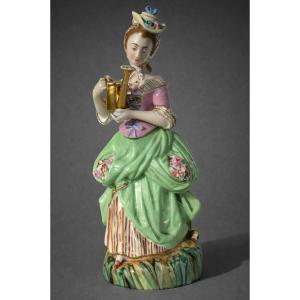 Large Paris Porcelain Teapot/nightlight, La Belle Jardiniere By Jacob Petit, 19th Century, 1830