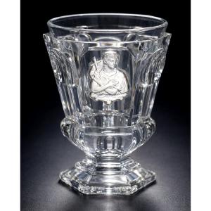 Baccarat/le Creusot Crystal Goblet, 19th Century, Cristallo-cérame, Saint Jean 1820, Charles X