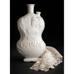 Royalia Perfume Bottle For Biscuit Handkerchief, Art Nouveau Era, 1900s Biscuit, 19th Century Vial