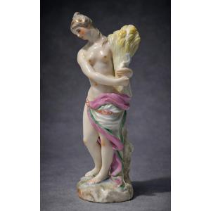 Mythological Subject In German Porcelain, 18th Century Style, Meissen, 19th Century, Ceres And Demeter, Goddess