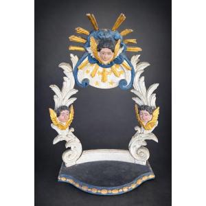 Altarpiece, Chapel Ceiling, Canopy/baldachin 18th Century, Gilded Wood, Cherubs, Baroque