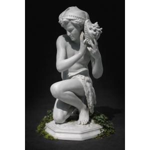 Cookie - Le Pêcheur Napolitain à La Coquille After Jean-baptiste Carpeaux (1827-1875) , 19th Century