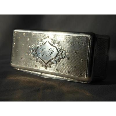 Box In Sterling Silver Nineteenth, Tabatiere, Vermeil, Minerva Head, Snuff Box, Napoleon III