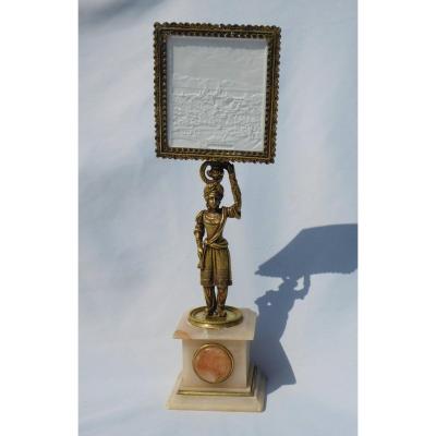 Lithophanie / Pre Cinema Tealight Gilded Bronze Orientalist Decor, Optical Illusion Nineteenth