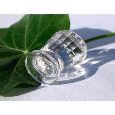 19th Century Cut Rock Crystal Sealing Seal, Wax Stamp, Inkwell Office Stamp