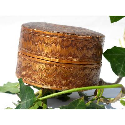 Large Straw & Horsehair Marquetry Box Eighteenth Century, 1700's Louis XV Perfume Powder