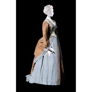 19th Century Style Dress, Interior Costume Circa 1880 1890 Cashmere Wool Plaid