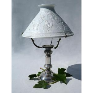 Lithophane Lampshade, Nineteenth Lithophane, Tealight Decor Of Nineteenth Deer Animals