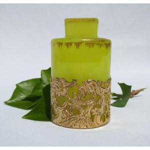 Perfume Bottle In Daffodil Yellow Opaline, Tea Cellar, Nineteenth Napoleon III