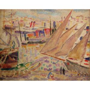 Harbour Of Marseille - A. Carrera (1878-1952)