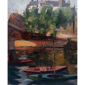 The Seine In Paris - R.m.limouse (1894-1990)