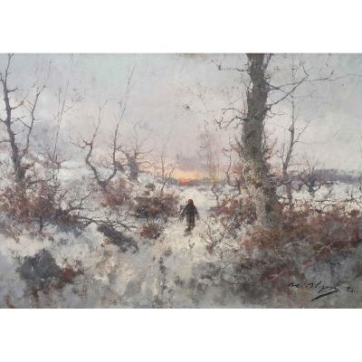 Snow Landscape By Henry Alizon (xix)