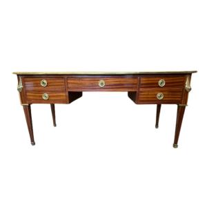 Louis XVI Period Flat Desk Stamped C.c Saunier