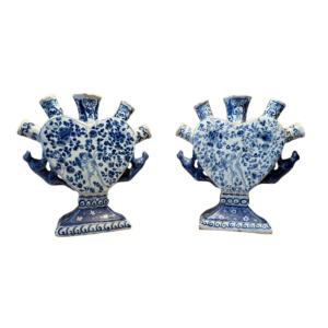 18th Century Delft Earthenware Tulipieres