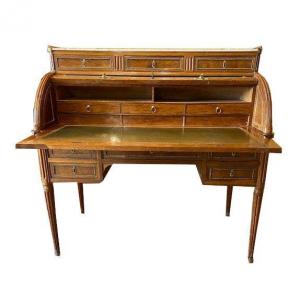 Louis XVI Period Cylinder Desk, Stamped Jean Caumont