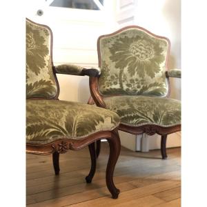 Pair Of Armchairs, 18th Century.