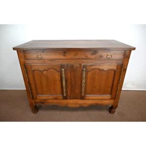 Regional Buffet In Light Oak, Louis XV Style - Mid-19th Century