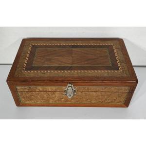Box In Marquetry Of Various Woods - Early Twentieth