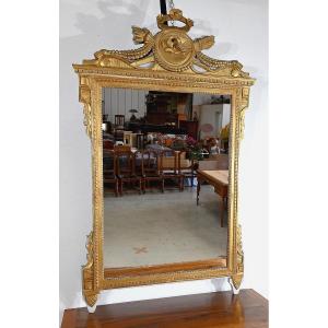 Mirror In Golden Wood, Louis XVI Style - Late Nineteenth