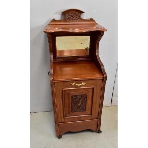 Charcoal Storage Cabinet, English, In Solid Mahogany - Late Nineteenth