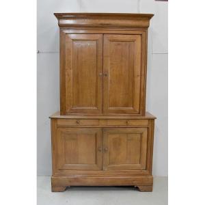 Buffet Two Bodies In Solid Oak - Late Nineteenth